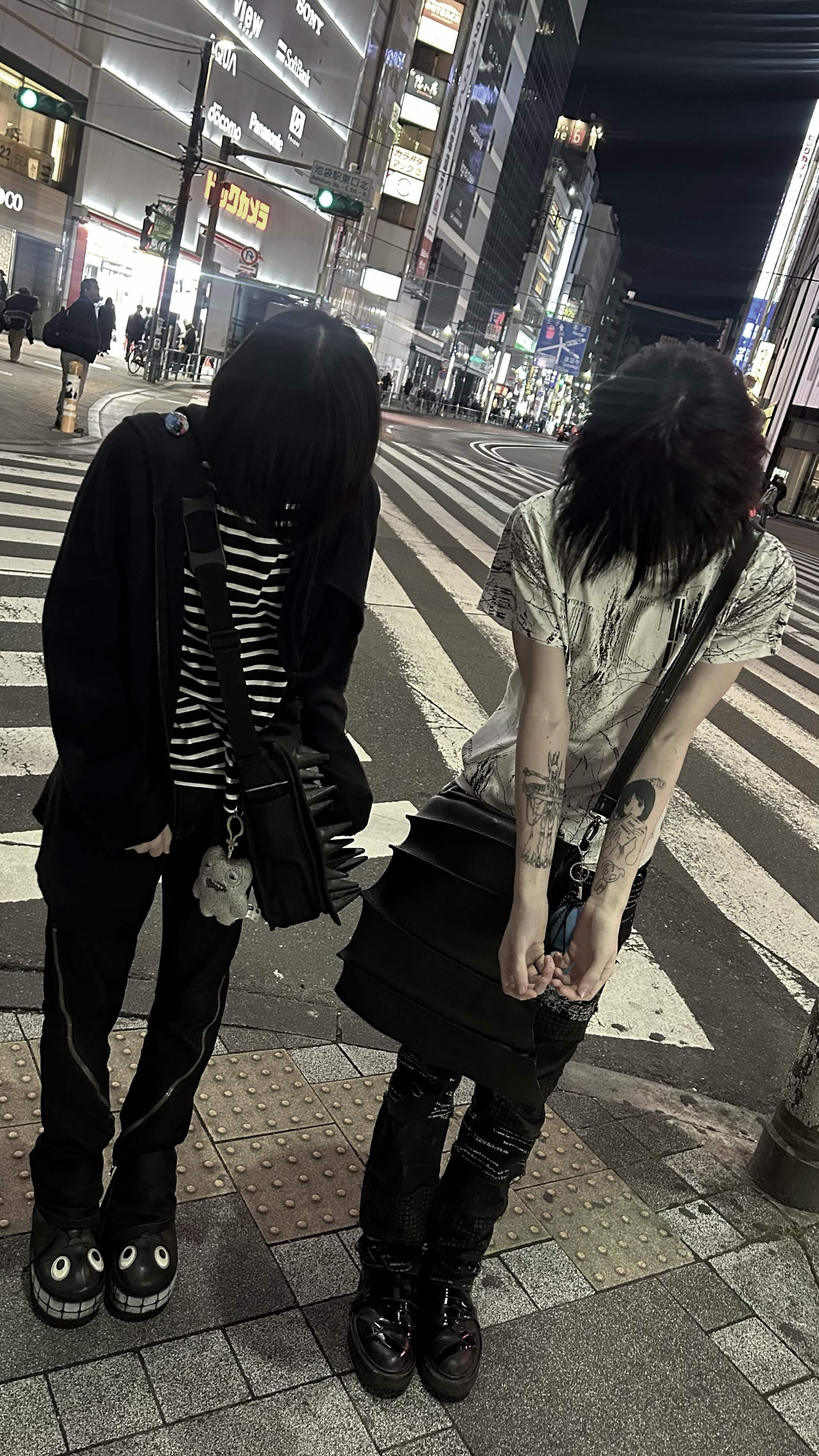 Leather Batwing messanger bag