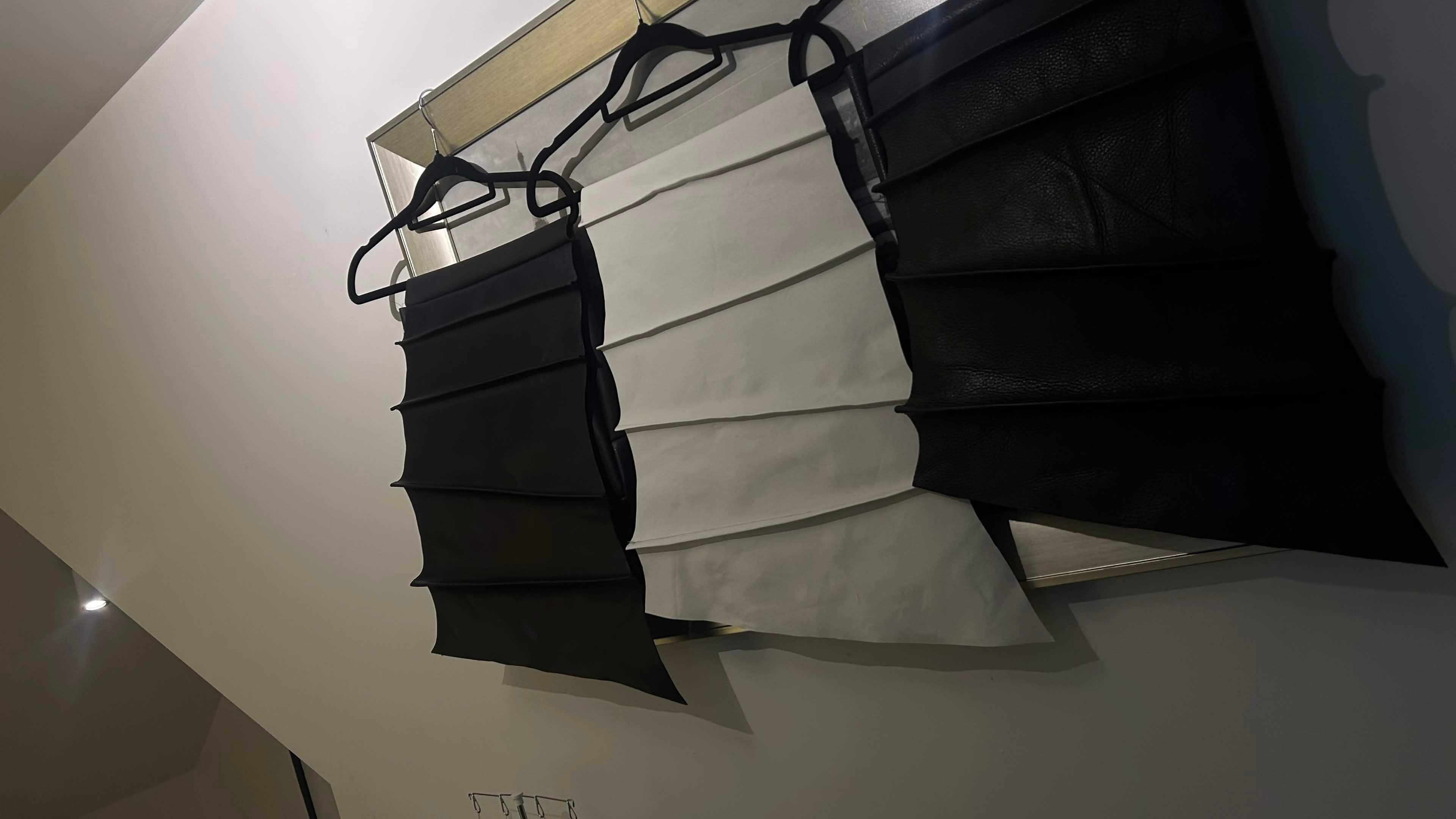 White leather batwing bag